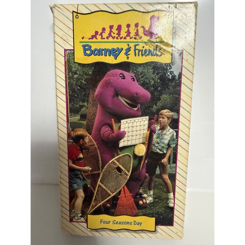 Barney & Friends Four Seasons Day VHS 1992 Time Life Video‎ Pre-Owned